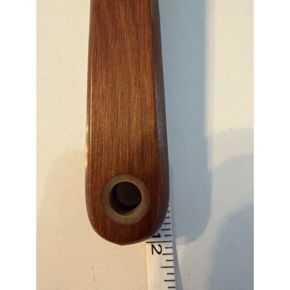 Robinson Knife Co Stainless USA Slotted Serving Spoons Wood Handle Set 12" - Picture 2 of 3